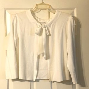 COPY - NY&CO white open front bowtie cardigan, Sz…